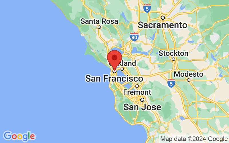 Map of San Francisco Bay Area, California